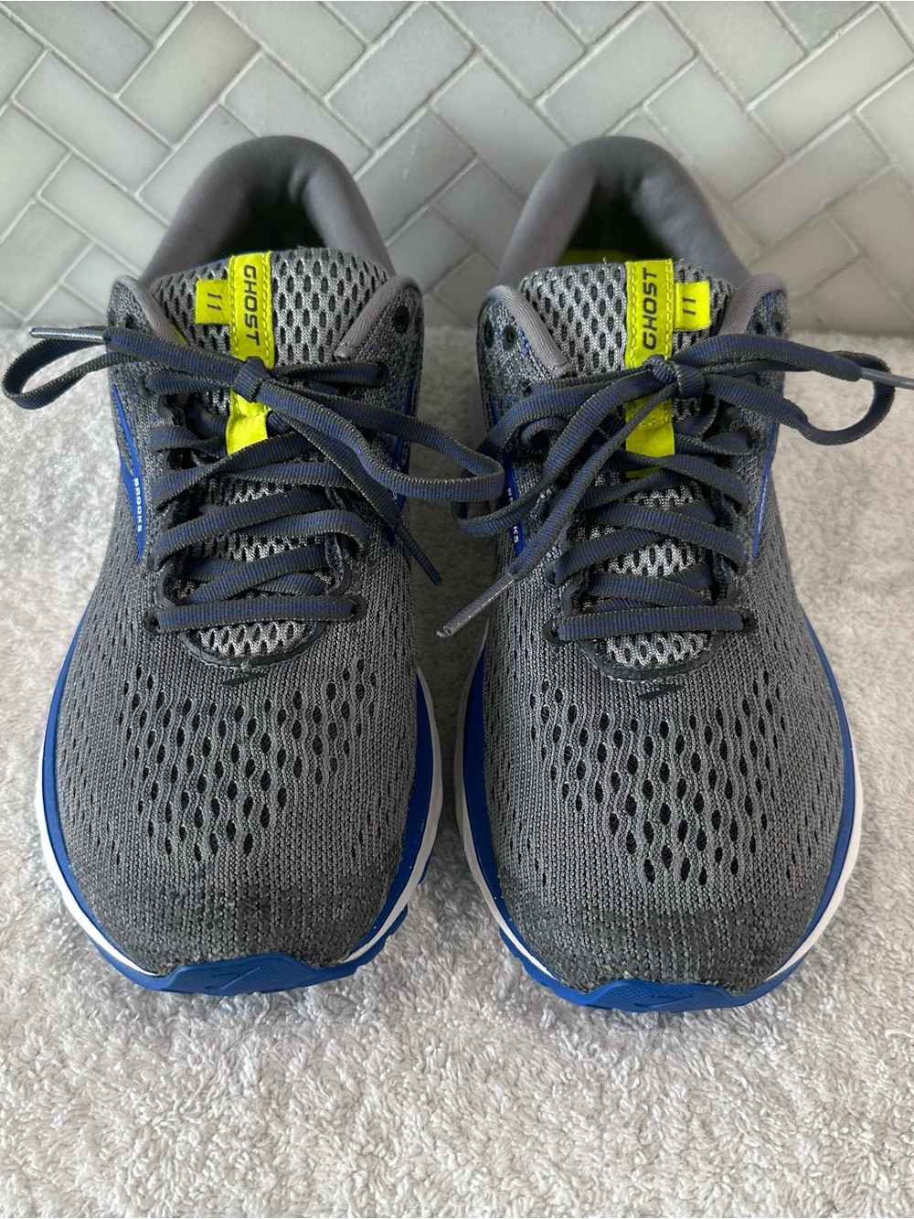 Brooks Mens Size 8 D Running Shoes - Ghost 11 Gray Blue Sneakers